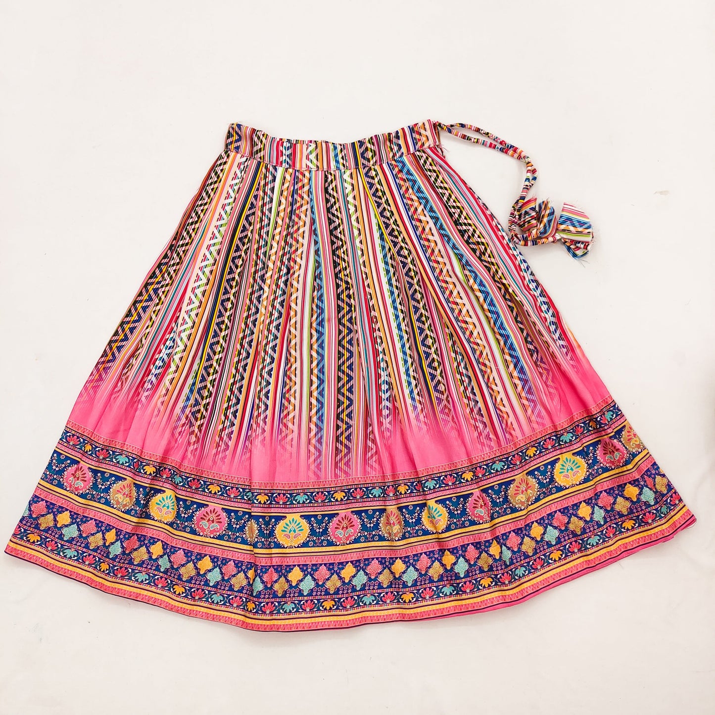 Enchanting Princess Lehenga Choli Set for Little Divas - Vibrant Rayon with Adorable Prints