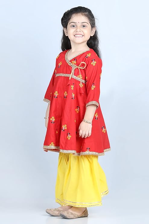 Whimsical Floral Dreams Kids Kurti and Sharara Set