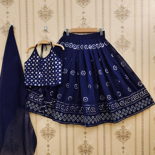 Enchanting Kids Lehenga Choli Set with Georgette Fabric and Vibrant Colors