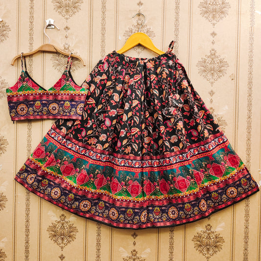 Kids Traditional Rayon Lehenga Choli Set with Printed Dupatta – Festive & Comfortable