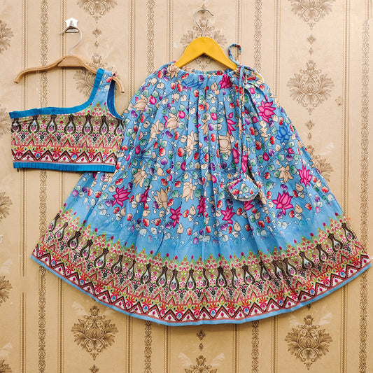 Kids Traditional Rayon Lehenga Choli Set with Printed Dupatta – Festive & Comfortable