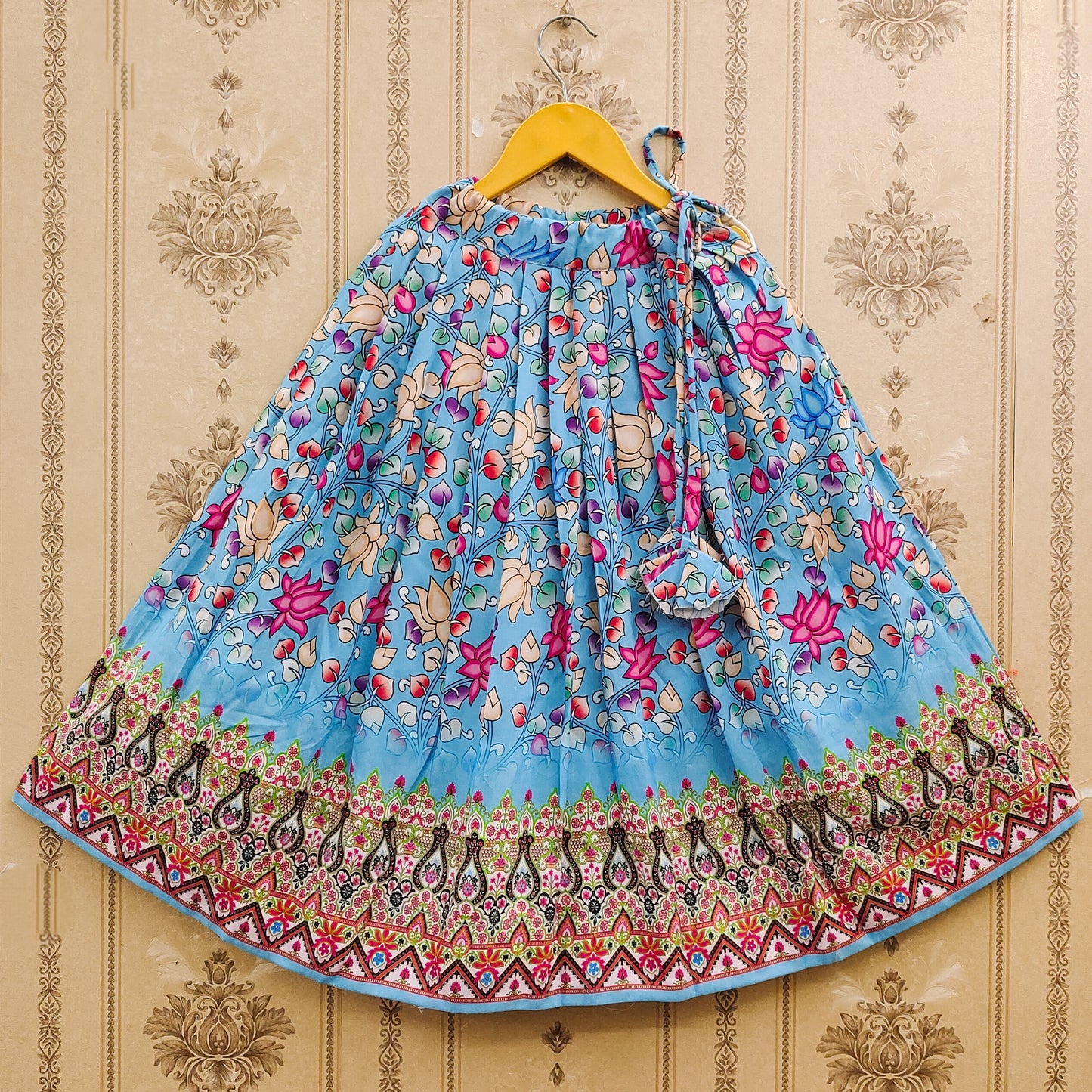 Kids Traditional Rayon Lehenga Choli Set with Printed Dupatta – Festive & Comfortable
