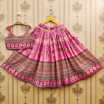 Kids Traditional Rayon Lehenga Choli Set with Printed Dupatta – Festive & Comfortable