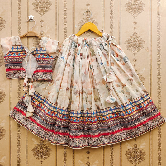 Kids Traditional Rayon Lehenga Choli Set with Printed Dupatta – Festive & Comfortable